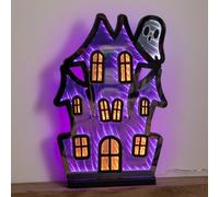 39cm Light up Halloween Haunted House Infinity Light Decoration with LEDs