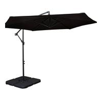 Samuel Alexander 3m Cantilever Banana Black Parasol. Crank Handle & Base Weights Samuel Alexander Black