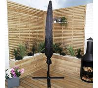 Samuel Alexander 3m Waterproof Cover for Hanging Banana Cantilever Garden Parasol in Black Samuel Alexander Black