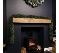 Samuel Alexander 3M X 15Cm Festive 6 Ply Chunky Green Pine Christmas Tinsel Garland Decoration