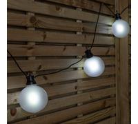 Samuel Alexander 10 x4.5m Frosted Ball Style Cap String Lights with Filament in White Samuel Alexander White