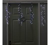 Samuel Alexander 4.8m x 0.5m 425 LED Frosted Cluster Curtain Christmas Lights in White Samuel Alexander White