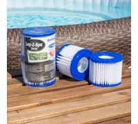 Samuel Alexander 4 Pack Bestway 58323 Lay-Z-Spa Filter Cartridge, Size Vi 10.6Cm X 8Cm