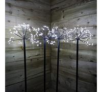 Samuel ALEXANDER 4 x 100cm Cool White Christmas Sputnik Sparkler Path Lights with 400 LEDs