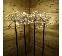 Samuel Alexander 4 X 100Cm Warm White Christmas Sputnik Sparkler Path Lights With 400 Leds