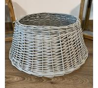 Samuel Alexander 40/58cm Deluxe Wicker Willow Christmas Tree Skirt - Medium Light Grey Samuel Alexander Grey