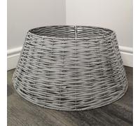 40/58cm Samuel Alexander KD Willow Christmas Tree Skirt Wicker Rattan- Medium Light Grey