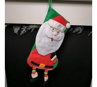 Samuel Alexander 40Cm Christmas Stocking Hanging Decoration In 3D Santa Design