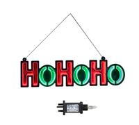 Samuel Alexander 40cm Hanging Ho Ho Ho Infinity Mirror Sign with Red & Green LEDs in Black Samuel Alexander Black