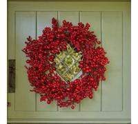 Samuel Alexander 40Cm Hanging Red Berry Burst Christmas Wreath