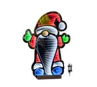 40cm Infinity Christmas Santa with Metal Base and Multi-Coloured LEDs Samuel Alexander Multi One Size