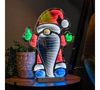 Samuel Alexander 40Cm Infinity Christmas Santa With Metal Base And Multi Coloured Leds