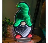 Samuel Alexander 40cm Infinity Gonk with Hat on Metal Base with Green, White & Red LEDs Samuel Alexander Multicolor