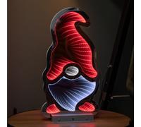 Samuel Alexander 40Cm Infinity Light Up Christmas Gonk Decoration With Red & White Leds On Metal Base
