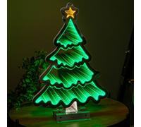 Samuel Alexander 40Cm Infinity Standing Christmas Tree With Metal Base And Green Leds