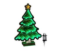 40cm Infinity Standing Christmas Tree with Metal Base and Green LEDs Samuel Alexander Multi One Size