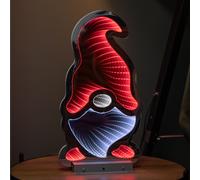 Samuel Alexander 40cm LED Infinity Christmas Gonk Light Decoration with Red Hat & Metal Stand Samuel Alexander Red