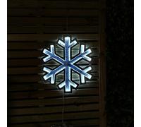 40cm LED Infinity Christmas Light Hanging Snowflake Decoration in Bright White Samuel Alexander Multi One Size