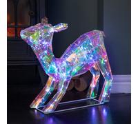Samuel Alexander 40Cm Light Up Iridescent Dreamlights Christmas Fawn With 100 White Leds