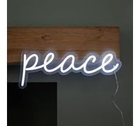 Samuel Alexander 40Cm Light Up Neon Effect Peace Decorative Sign With 145 White Leds