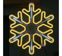 Samuel Alexander 40cm Light up Neon Flex Christmas Snowflake with Shooting Star Effect and LEDs