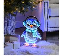 Samuel ALEXANDER 40cm Light up Penguin Infinity Christmas Decoration with Blue and White LEDs