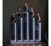 Samuel Alexander 40Cm Light Up Standing Candlebridge With Flickering Flame Christmas Infinity Mirror