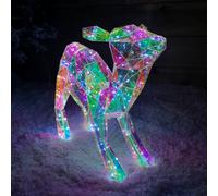 Samuel Alexander 40Cm Light Up Standing Iridescent Dreamlights Christmas Fawn With 100 White Leds