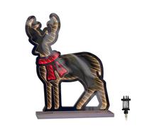 Samuel Alexander 40cm Reindeer Christmas Infinity Light with Red & White LEDs Samuel Alexander Multicolor