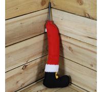 Samuel Alexander 40cm Single Santa Design Chunky Leg With Boot For Xmas Tree in Red Samuel Alexander Red