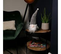 Samuel Alexander 40cm Sitting Plush Christmas Gonk with Grooved Hat in Grey