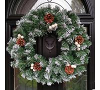 Samuel Alexander 40Cm Snow Tips Christmas Door Wreath For Indoor Or Outdoor