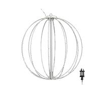 Samuel ALEXANDER 40cm White Metal Folding Christmas Ball with 156 Warm White LEDs