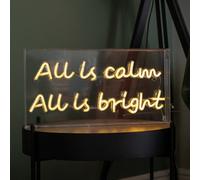 Samuel Alexander 43Cm Light Up All Is Calm Neon Flex Christmas Sign In Warm White