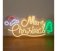 Samuel Alexander 43Cm Multicoloured Neon Merry Christmas Led Sign With Usb Cable