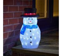 Samuel ALEXANDER 44cm Battery Operated LED Light up Acrylic Christmas Snowman Decoration