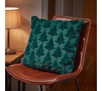 Samuel Alexander 45 X 45Cm Soft Fabric Christmas Tree Chair Cushion In Dark Green