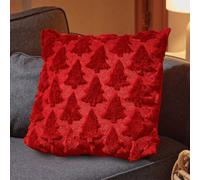 Samuel Alexander 45 X 45Cm Soft Fabric Christmas Tree Chair Cushion In Red