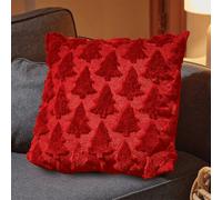 Samuel Alexander 45 x 45cm Soft Fabric Christmas Tree Chair Cushion in Red
