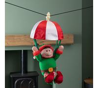 Samuel Alexander 45cm Animated & Musical Kicking Christmas Elf Decoration in Red Samuel Alexander Red