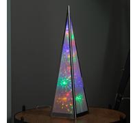 Samuel Alexander 45Cm Light Up Holographic Christmas Pyramid Decoration With Multi-Coloured Leds