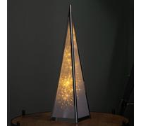 Samuel Alexander 45Cm Light Up Holographic Christmas Pyramid Decoration With Warm White Leds