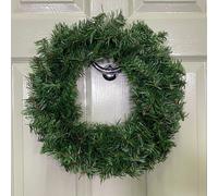 Samuel Alexander 45Cm Plain Green Colorado Christmas Door Wreath With Pvc Tips