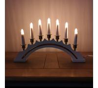 Samuel Alexander 45Cm Premier Christmas Candlebridge With 7 Bulbs In White Mains Powered