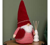 Samuel Alexander 45cm Red & White Stripe Sitting Christmas Gonk Decoration Samuel Alexander Multicolor