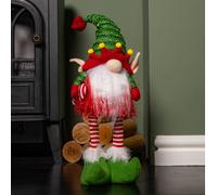 Samuel Alexander 46cm Battery Operated Light up Standing Christmas Elf Gonk with Warm White LEDs Samuel Alexander Multicolor