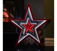 Samuel ALEXANDER 47cm Light up Star Infinity Christmas Decoration with Red and White LEDs