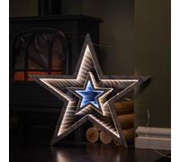 Samuel ALEXANDER 47cm Light up Star Infinity Christmas Decoration with White and Gold LEDs