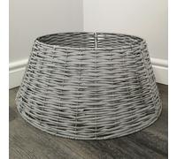 Samuel Alexander 48/70cm Samuel Alexander KD Willow Christmas Tree Skirt Wicker Rattan- Large Light Grey