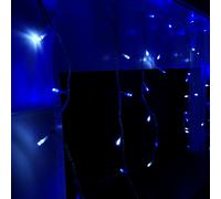Samuel Alexander 480 LED 11.8m Snowing Iciclebrights Indoor Outdoor Multifunction Christmas Icicle Lights on Clear Cable with Timer in Blue & White
